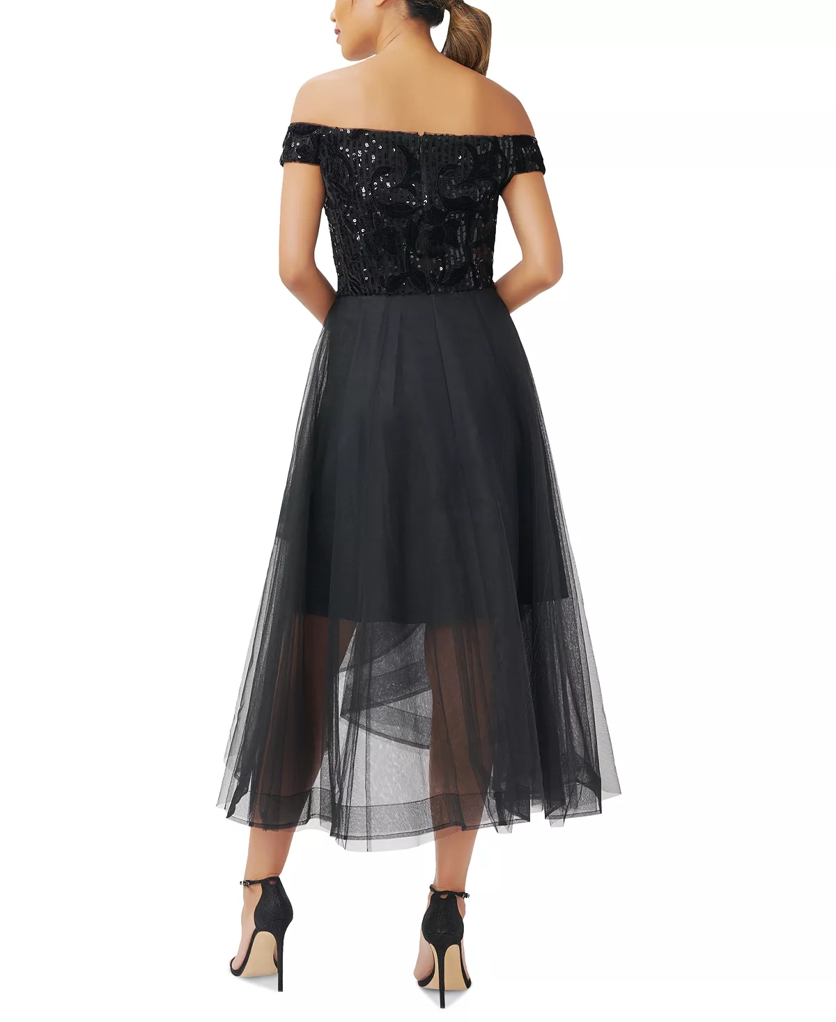 Adrianna Papell Women's Off-The-Shoulder Midi Dress 2 Adrianna Papell Women's Off-The-Shoulder Midi Dress - Image 2