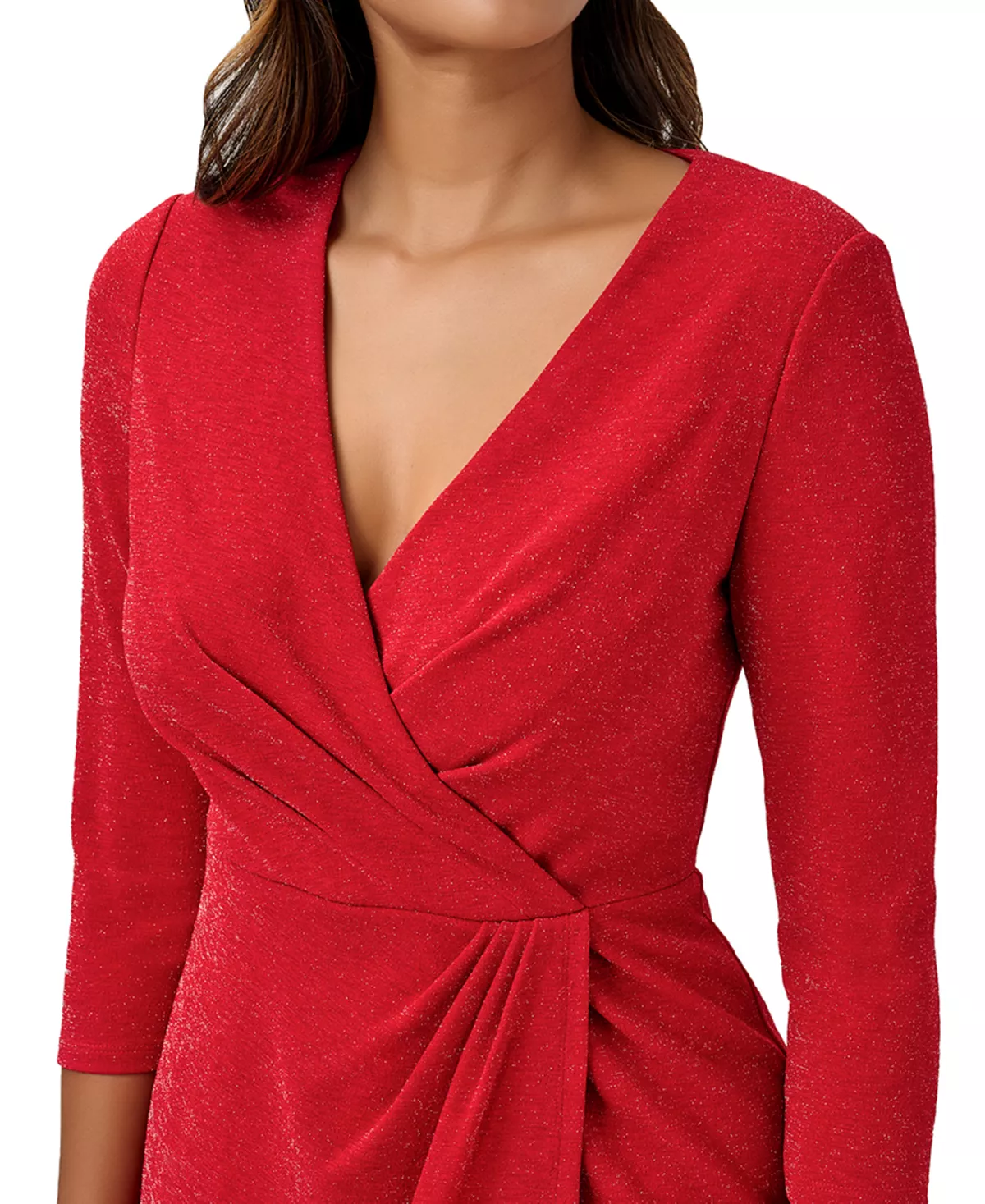 Adrianna Papell Women's Faux-Wrap Cocktail Dress 3 Adrianna Papell Women's Faux-Wrap Cocktail Dress - Image 3