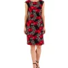 Connected Women's Printed Ruched Sheath Dress