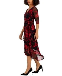 Connected Women's Floral-Print High-Low Dress 7 Connected Women's Floral-Print High-Low Dress -Anne Klein Sales Store 22877769 fpx