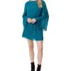 Jessica Simpson Women's Amella Slit-Sleeve Boat-Neck Dress