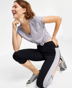 ID Ideology Women's Essentials Colorblocked Cropped Leggings, Created For Macy's 10 ID Ideology Women's Essentials Colorblocked Cropped Leggings, Created For Macy's -Anne Klein Sales Store 22896871 fpx