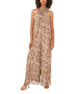 Vince Camuto Women's Sleeveless Tie Neck Jumpsuit