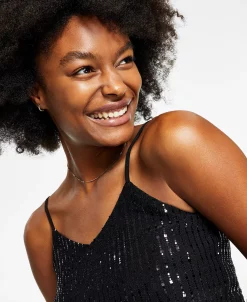 Anne Klein Women's Sequined V-Neck Camisole -Anne Klein Sales Store 22905443 fpx