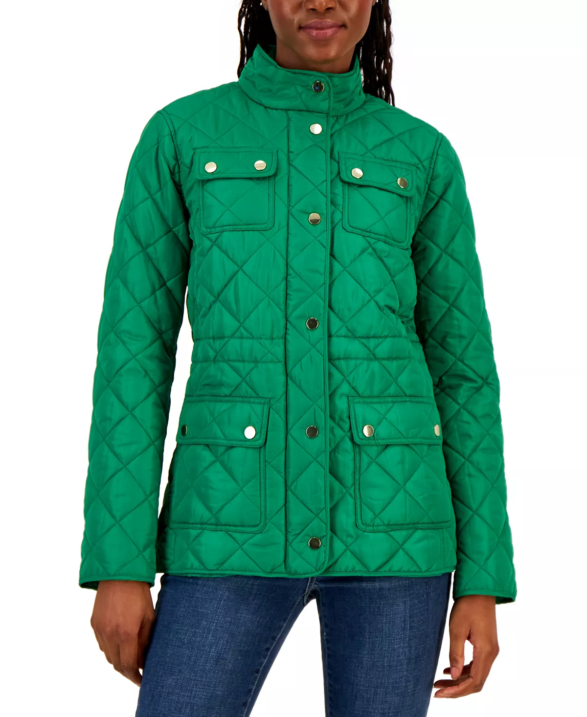 Charter Club Women's Quilted 4-Pocket Collared Jacket, Created For Macy's 6 Charter Club Women's Quilted 4-Pocket Collared Jacket, Created For Macy's - Image 6