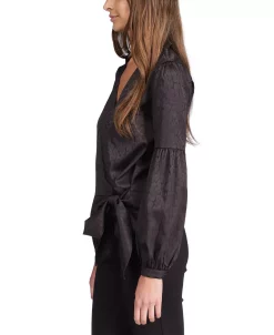 Michael Kors Women's Cheetah-Print Faux-Wrap Top 8 Michael Kors Women's Cheetah-Print Faux-Wrap Top -Anne Klein Sales Store 22907677 fpx