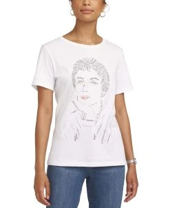 Anne Klein Women's Cotton Signature Graphic T-Shirt
