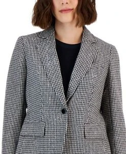 Anne Klein Women's Metallic Tweed One-Button Jacket -Anne Klein Sales Store 22908880 fpx