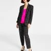 Bar III Women's Scoop-Neck Camisole, Plaid Blazer & Plaid Pant, Created For Macy's