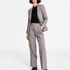 Bar III Women's Tie-Neck Top, Plaid Blazer & Pants, Created For Macy's