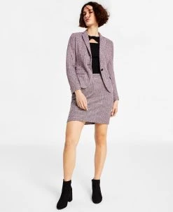 Bar III Women's Cutout Sweater, Tweed Blazer & Skirt, Created For Macy's
