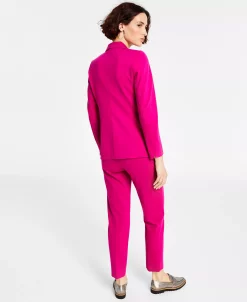 Bar III Women's Scoop-Neck Camisole, Compression Boyfriend Blazer & Ankle Pants, Created For Macy's -Anne Klein Sales Store 22909533 fpx