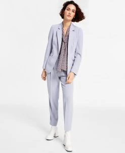 Bar III Women's Bow-Tie Blouse, Crepe Blazer & Pants, Created For Macy's