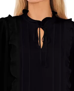 CeCe Women's Ruffled Pintucked Blouson-Sleeve Blouse -Anne Klein Sales Store 22916309 fpx