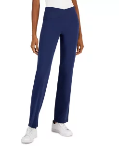 ID Ideology Women's Crisscross-Waist Flared Pants, Created For Macy's 15 ID Ideology Women's Crisscross-Waist Flared Pants, Created For Macy's -Anne Klein Sales Store 22916604 fpx