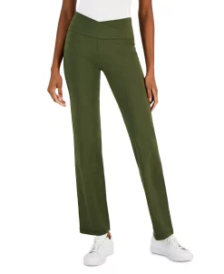 ID Ideology Women's Crisscross-Waist Flared Pants, Created For Macy's 14 ID Ideology Women's Crisscross-Waist Flared Pants, Created For Macy's -Anne Klein Sales Store 22916605 fpx