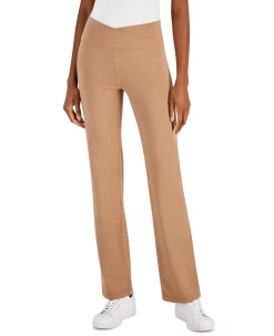 ID Ideology Women's Crisscross-Waist Flared Pants, Created For Macy's 13 ID Ideology Women's Crisscross-Waist Flared Pants, Created For Macy's -Anne Klein Sales Store 22916606 fpx