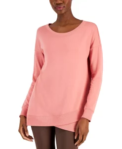 ID Ideology Women's French Terry Tulip-Hem Sweatshirt, Created For Macy's 11 ID Ideology Women's French Terry Tulip-Hem Sweatshirt, Created For Macy's -Anne Klein Sales Store 22923039 fpx