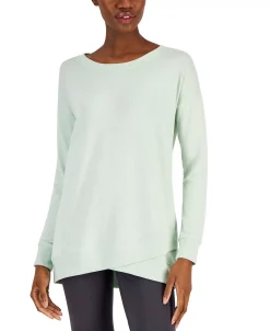 ID Ideology Women's French Terry Tulip-Hem Sweatshirt, Created For Macy's 8 ID Ideology Women's French Terry Tulip-Hem Sweatshirt, Created For Macy's -Anne Klein Sales Store 22923040 fpx