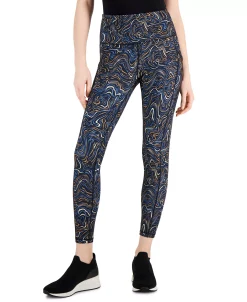 ID Ideology Women's Compression Printed 7/8 Leggings, Created For Macy's