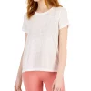 ID Ideology Women's Relaxed Short-Sleeve Mesh Tee, Created For Macys