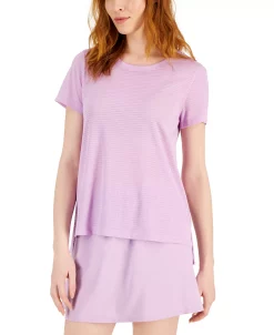 ID Ideology Women's Relaxed Short-Sleeve Mesh Tee, Created For Macys -Anne Klein Sales Store 22928221 fpx