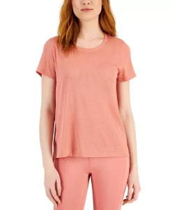 ID Ideology Women's Relaxed Short-Sleeve Mesh Tee, Created For Macys -Anne Klein Sales Store 22928223 fpx
