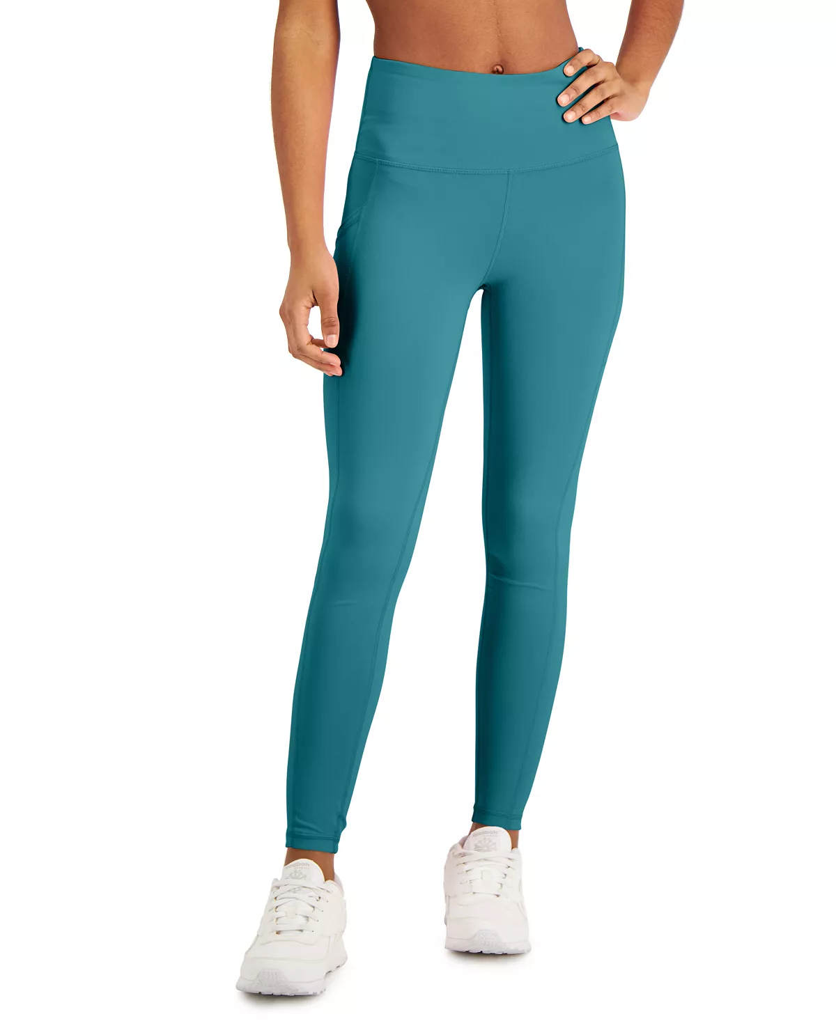 ID Ideology Petite Compression High-Waist Side-Pocket 7/8 Leggings, Created For Macy's 5 ID Ideology Petite Compression High-Waist Side-Pocket 7/8 Leggings, Created For Macy's - Image 5