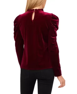 CeCe Women's Velvet Mock Neck Long Sleeve Knit Top -Anne Klein Sales Store 22938358 fpx