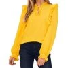 CeCe Ruffled Tie-Neck Blouse