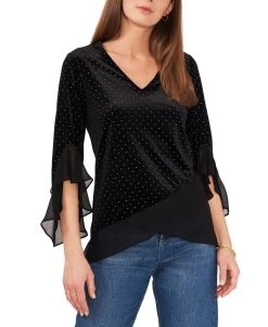 Vince Camuto Women's Layered V-Neck Top