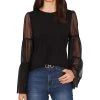 Vince Camuto Women's Mesh Bell-Sleeve Top