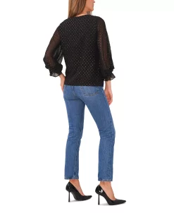 Vince Camuto Women's V-neck Blouse With Balloon Sleeves -Anne Klein Sales Store 22951363 fpx