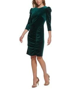Vince Camuto Women's Velvet Ruched Bodycon Dress 7 Vince Camuto Women's Velvet Ruched Bodycon Dress -Anne Klein Sales Store 22966692 fpx
