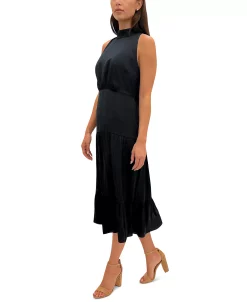 Sam Edelman Women's High-Neck Sleeveless Chiffon Dress 9 Sam Edelman Women's High-Neck Sleeveless Chiffon Dress -Anne Klein Sales Store 22967261 fpx