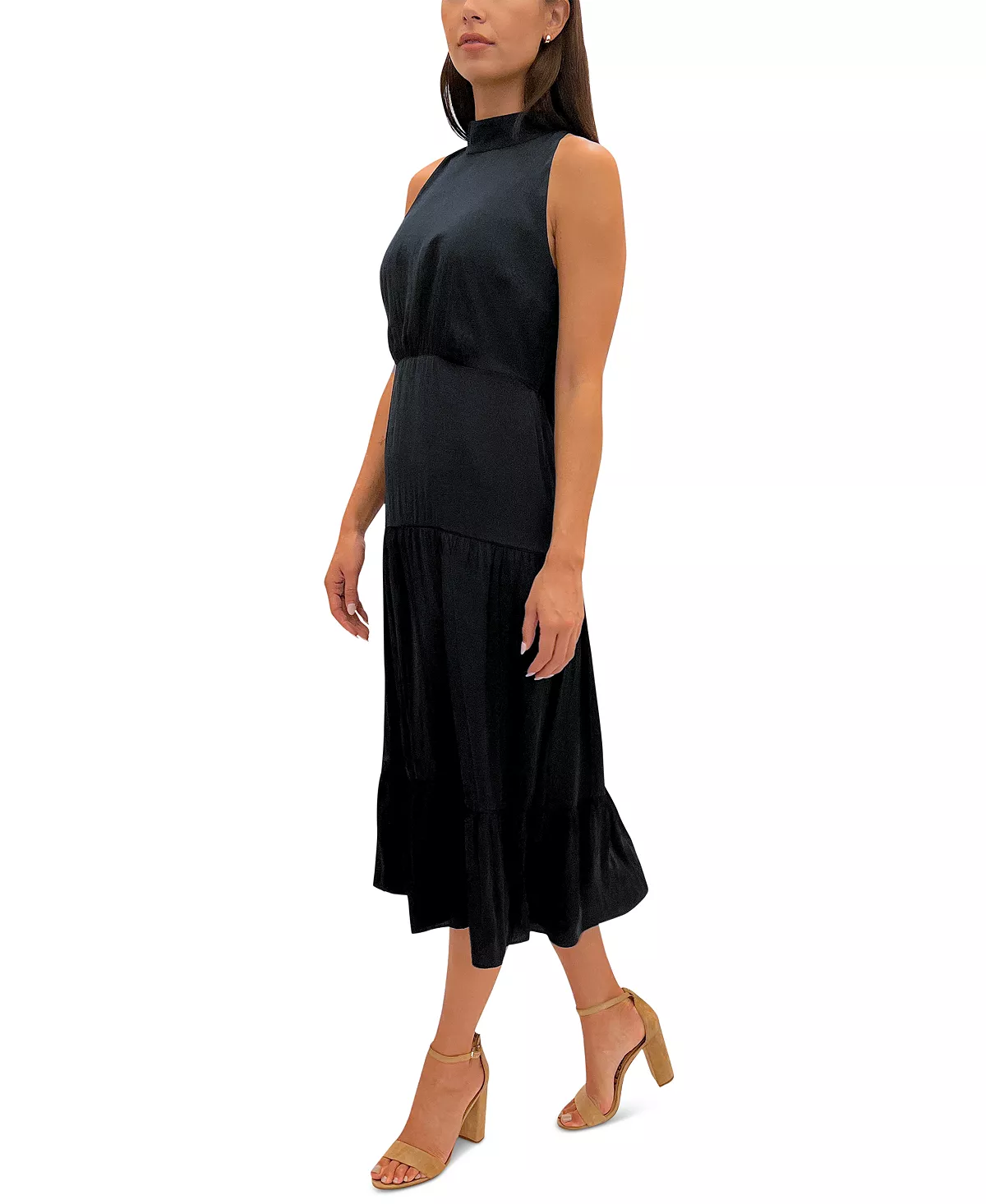 Sam Edelman Women's High-Neck Sleeveless Chiffon Dress 4 Sam Edelman Women's High-Neck Sleeveless Chiffon Dress - Image 4