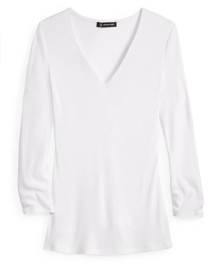 INC International Concepts Women's Ribbed Top, Created For Macy's 4 INC International Concepts Women's Ribbed Top, Created For Macy's - Image 4