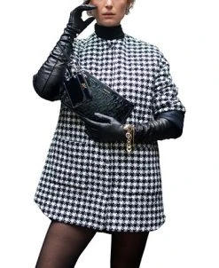 Anne Klein Women's Houndstooth Quilted Snap-Front Jacket 9 Anne Klein Women's Houndstooth Quilted Snap-Front Jacket -Anne Klein Sales Store 22977895 fpx