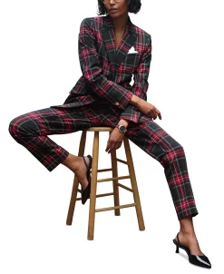 Anne Klein Women's Plaid One-Button Jacket -Anne Klein Sales Store 22978087 fpx