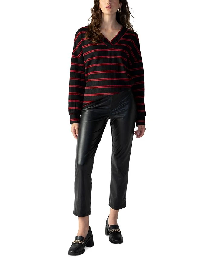 Sanctuary Women's Cozy V-Neck Waffle-Knit Tunic 1 Sanctuary Women's Cozy V-Neck Waffle-Knit Tunic