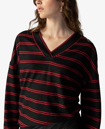 Sanctuary Women's Cozy V-Neck Waffle-Knit Tunic 3 Sanctuary Women's Cozy V-Neck Waffle-Knit Tunic - Image 3