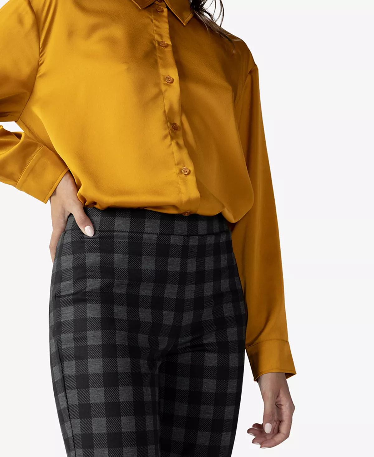 Sanctuary Women's Oversized Satin Button-Up Shirt 4 Sanctuary Women's Oversized Satin Button-Up Shirt - Image 4