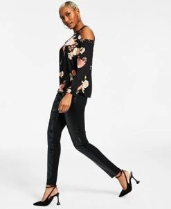 INC International Concepts Women's Mixed-Media High-Rise Pants, Created For Macy's -Anne Klein Sales Store 22979434 fpx