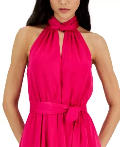 Anne Klein Women's Twist-Neck Sleeveless Midi Dress 9 Anne Klein Women's Twist-Neck Sleeveless Midi Dress -Anne Klein Sales Store 22979943 fpx