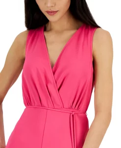 INC International Concepts Women's Surplice-Neck Tie-Waist Jumpsuit, Created For Macy's -Anne Klein Sales Store 22980262 fpx