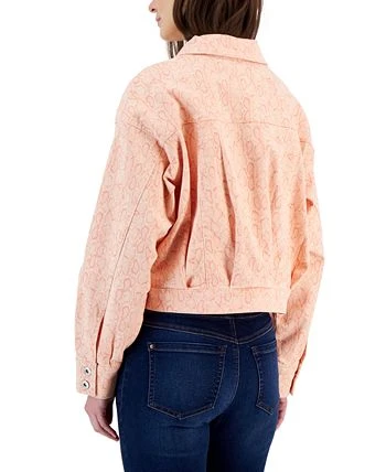 INC International Concepts Women's Snake-Print Denim Jacket, Created For Macy's 2 INC International Concepts Women's Snake-Print Denim Jacket, Created For Macy's - Image 2