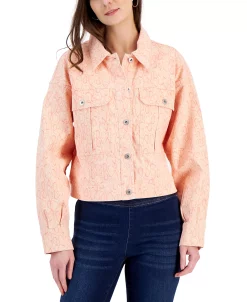 INC International Concepts Women's Snake-Print Denim Jacket, Created For Macy's 6 INC International Concepts Women's Snake-Print Denim Jacket, Created For Macy's -Anne Klein Sales Store 22980284 fpx