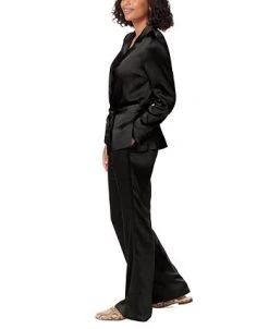 Sam Edelman Women's Lyra Belted Notched-Collar Satin Blazer -Anne Klein Sales Store 22980721 fpx