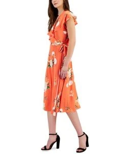 INC International Concepts Women's Side-Tie Wrap Dress, Created For Macy's -Anne Klein Sales Store 22981639 fpx