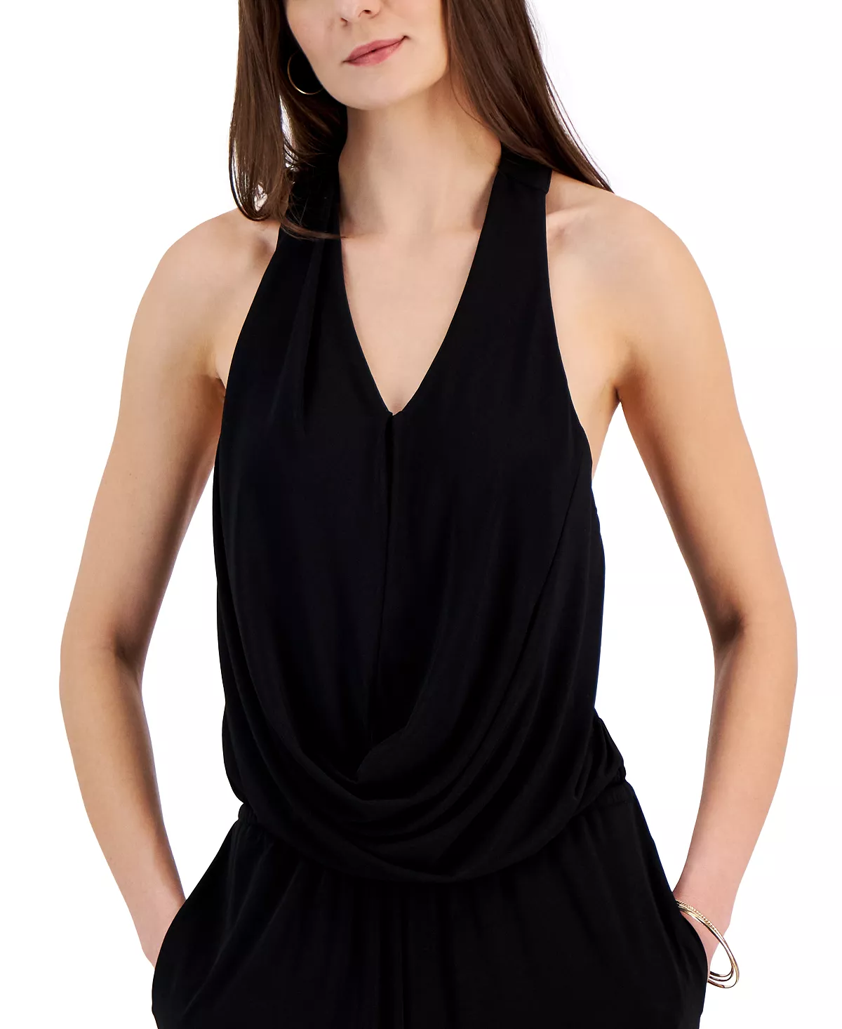 INC International Concepts Women's Halter Jumpsuit, Created For Macy's 4 INC International Concepts Women's Halter Jumpsuit, Created For Macy's - Image 4